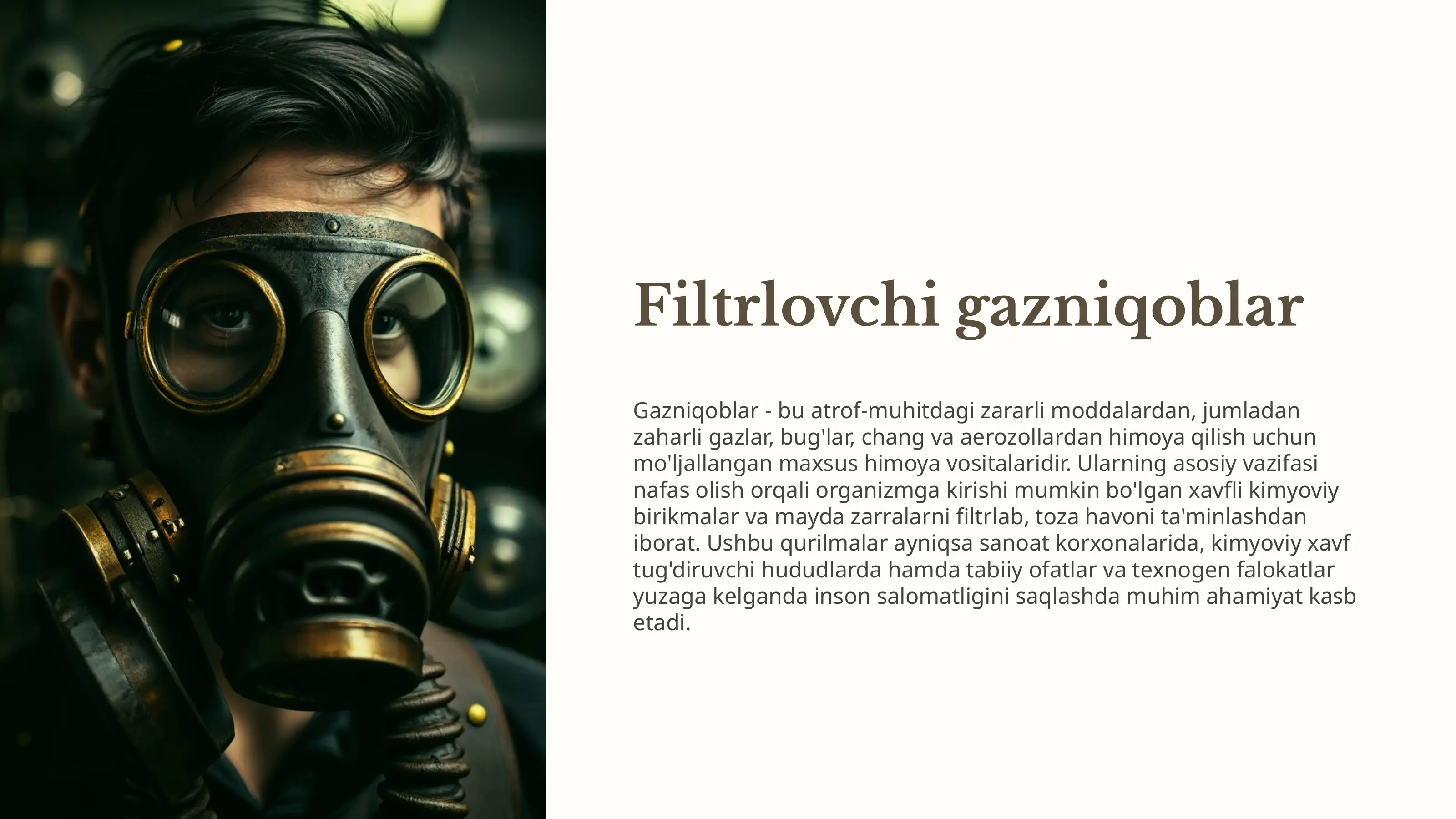 filtrlovchi gazniqoblari