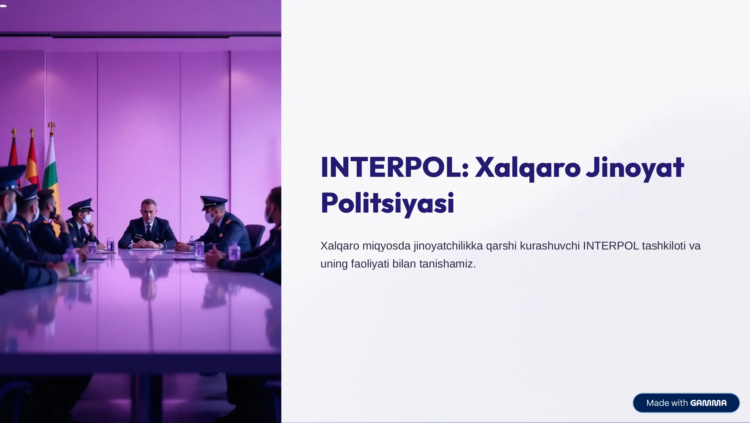 Taqdimon .Mavzu Interpol faolyati