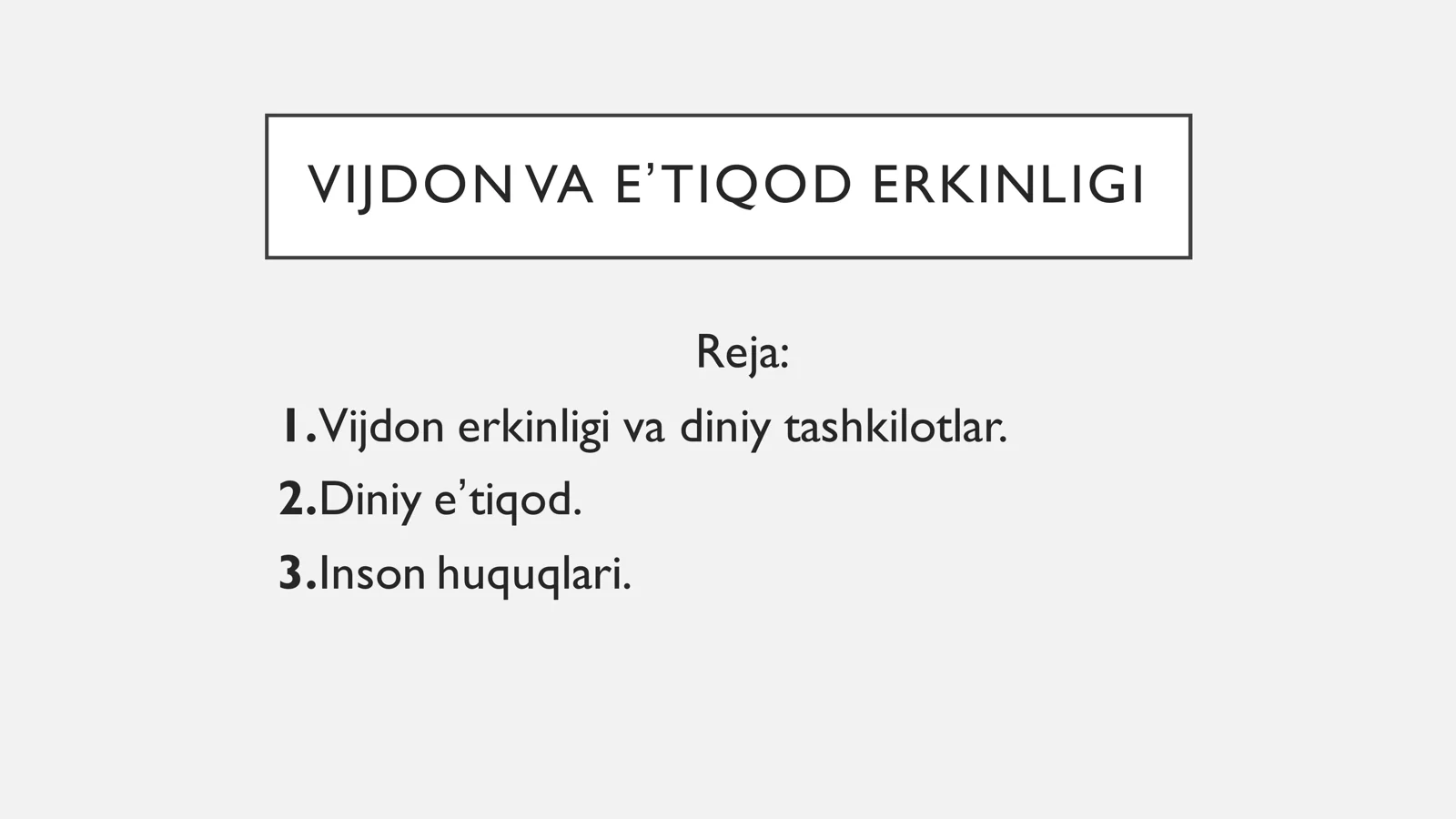 VIJDON VA EʼTIQOD ERKINLIGI