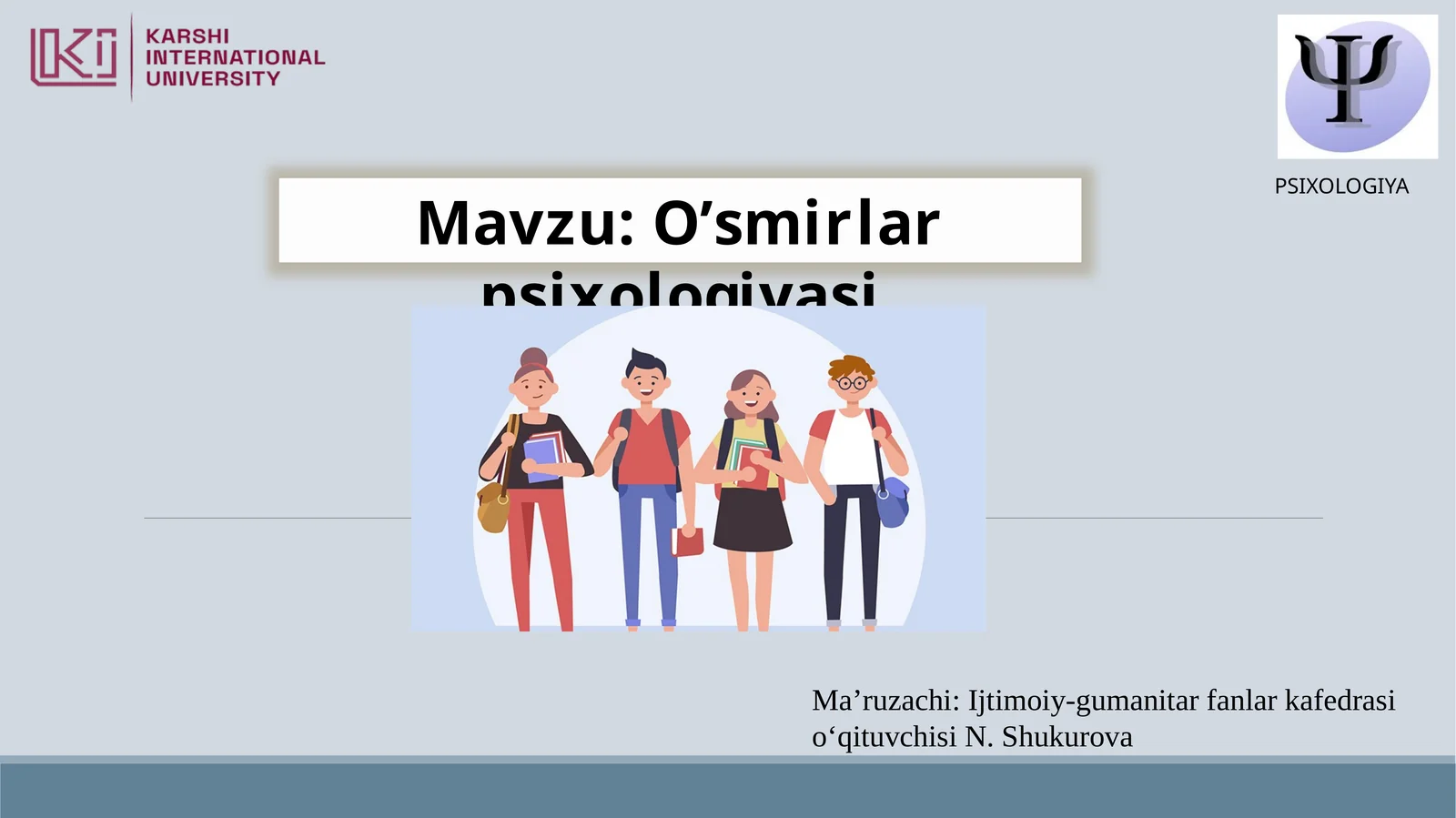 O’smirlar psixologiyasi