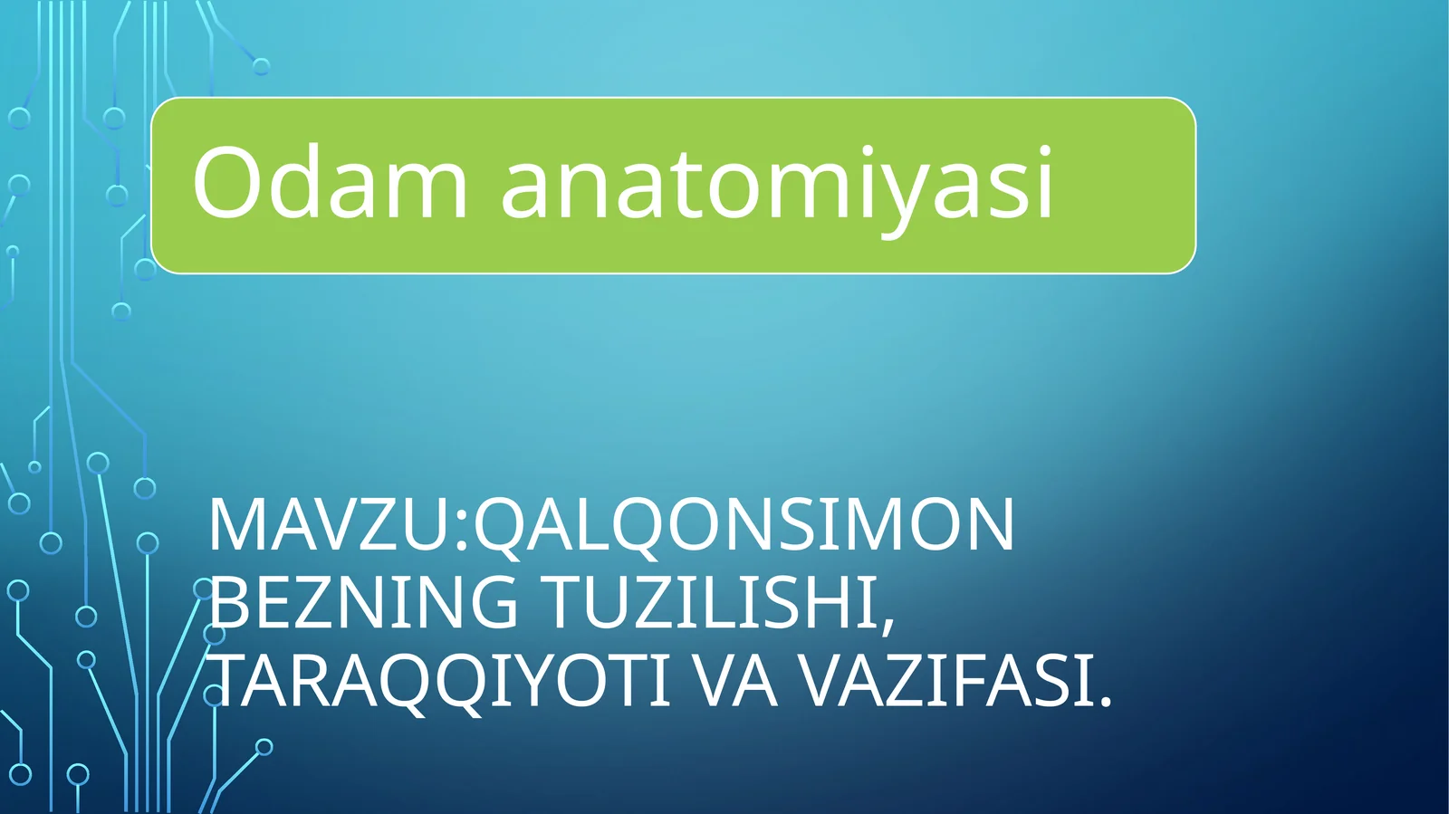 Qalqonsimon bezning tuzilishi, taraqqiyoti va vazifasi?anatomiya