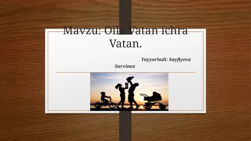 Oila haqida ma'lumot