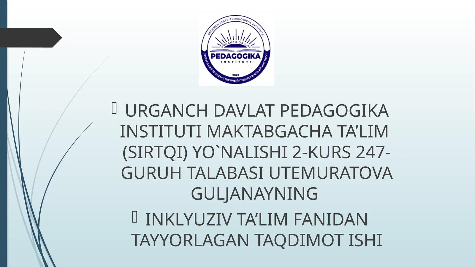 Turli darajadagi intelektual yetishmovchiligi boʻlgan bolalar uchun inklyuziv taʼlim strategiyalari va ularni amalga oshirish shart sharoitlari