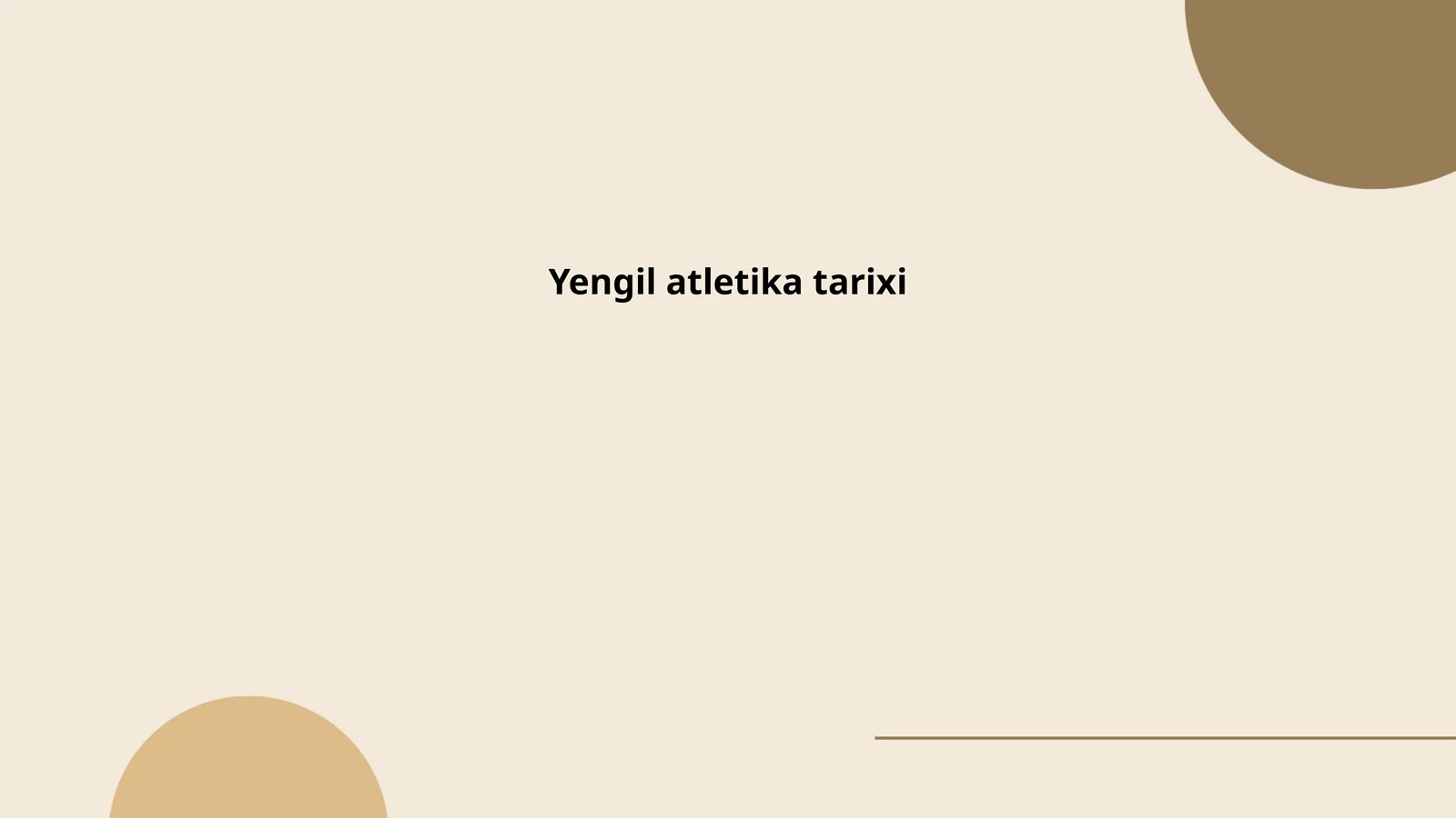 Yengil atletika tarixi