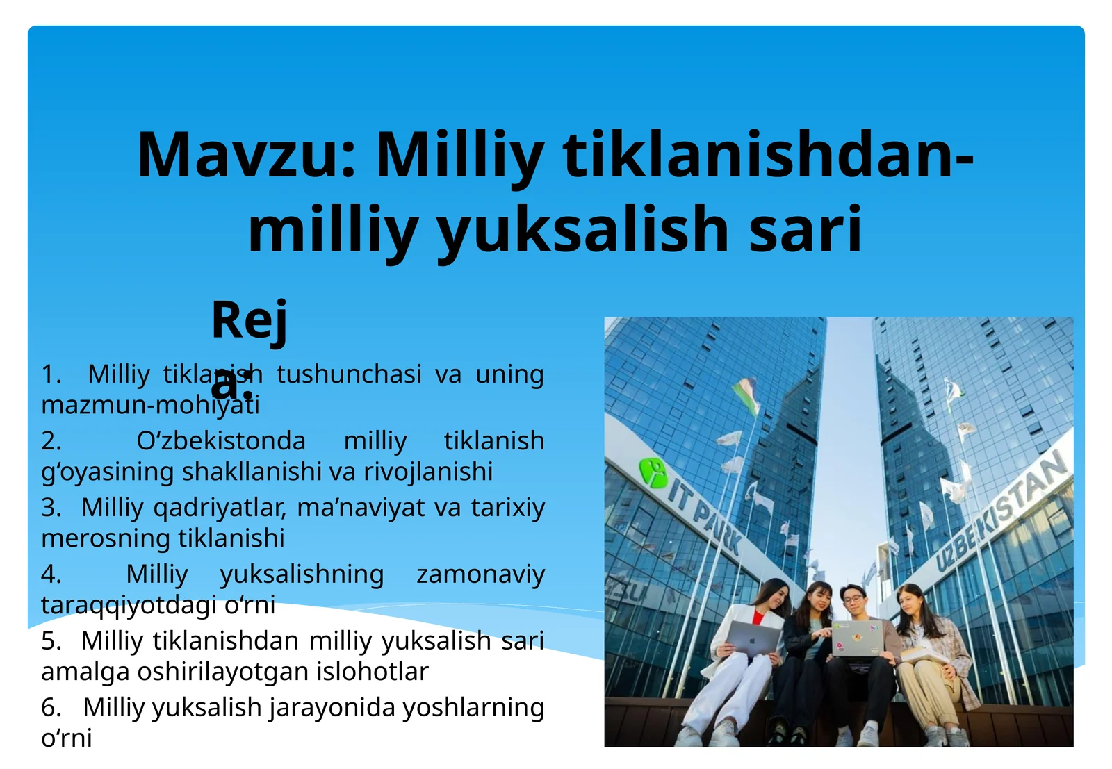 Milliy tiklanishdan-milliy yuksalish sari