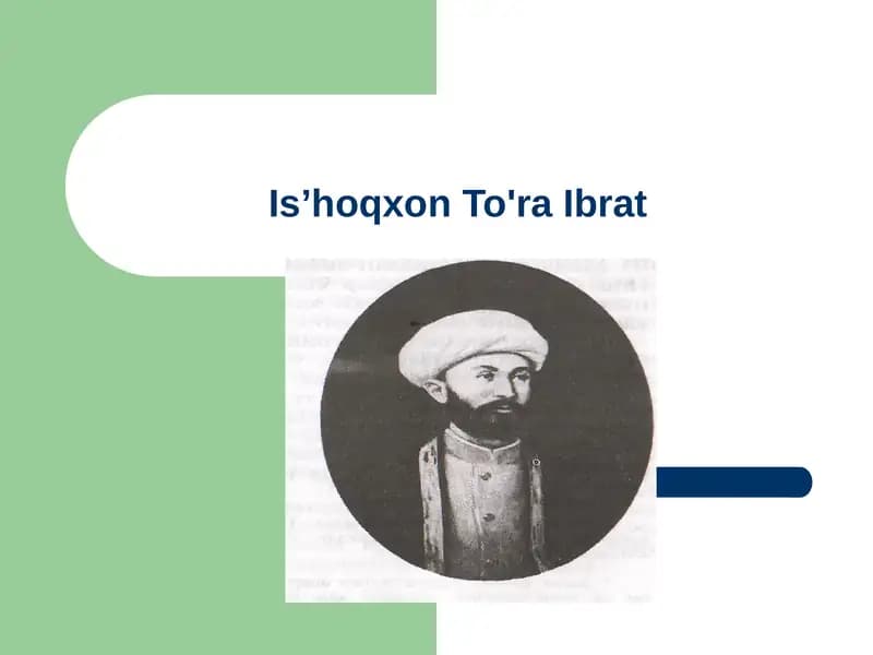 Is'hoqxon Ibrat taqdimot