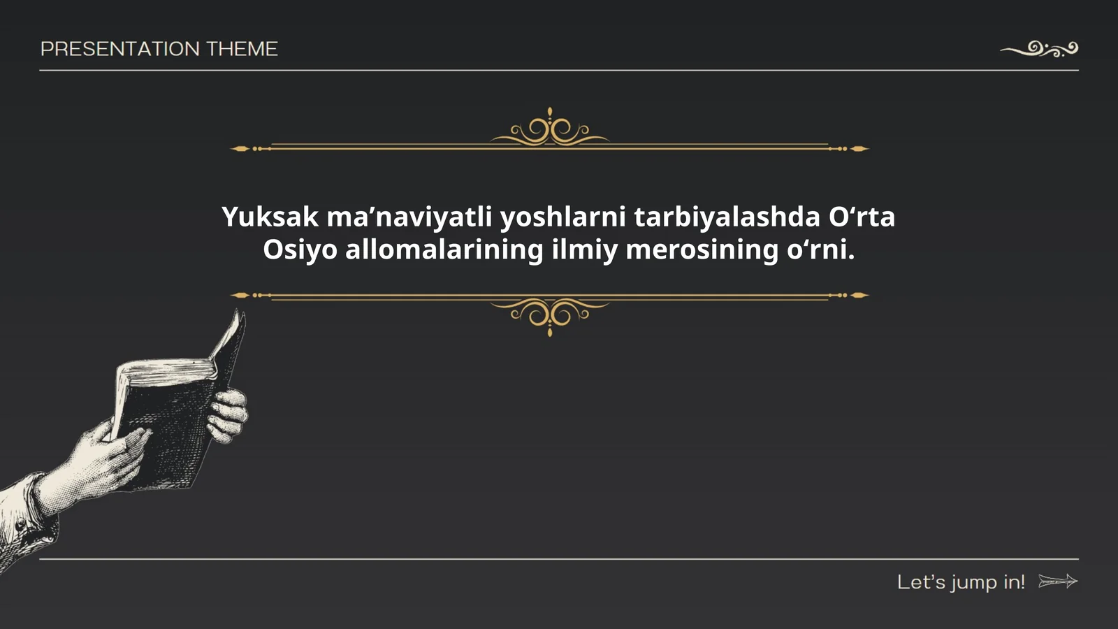 Yuksak maʼnaviyatli yoshlarni tarbiyalashda Oʻrta Osiyo allomalarining ilmiy merosining oʻrni