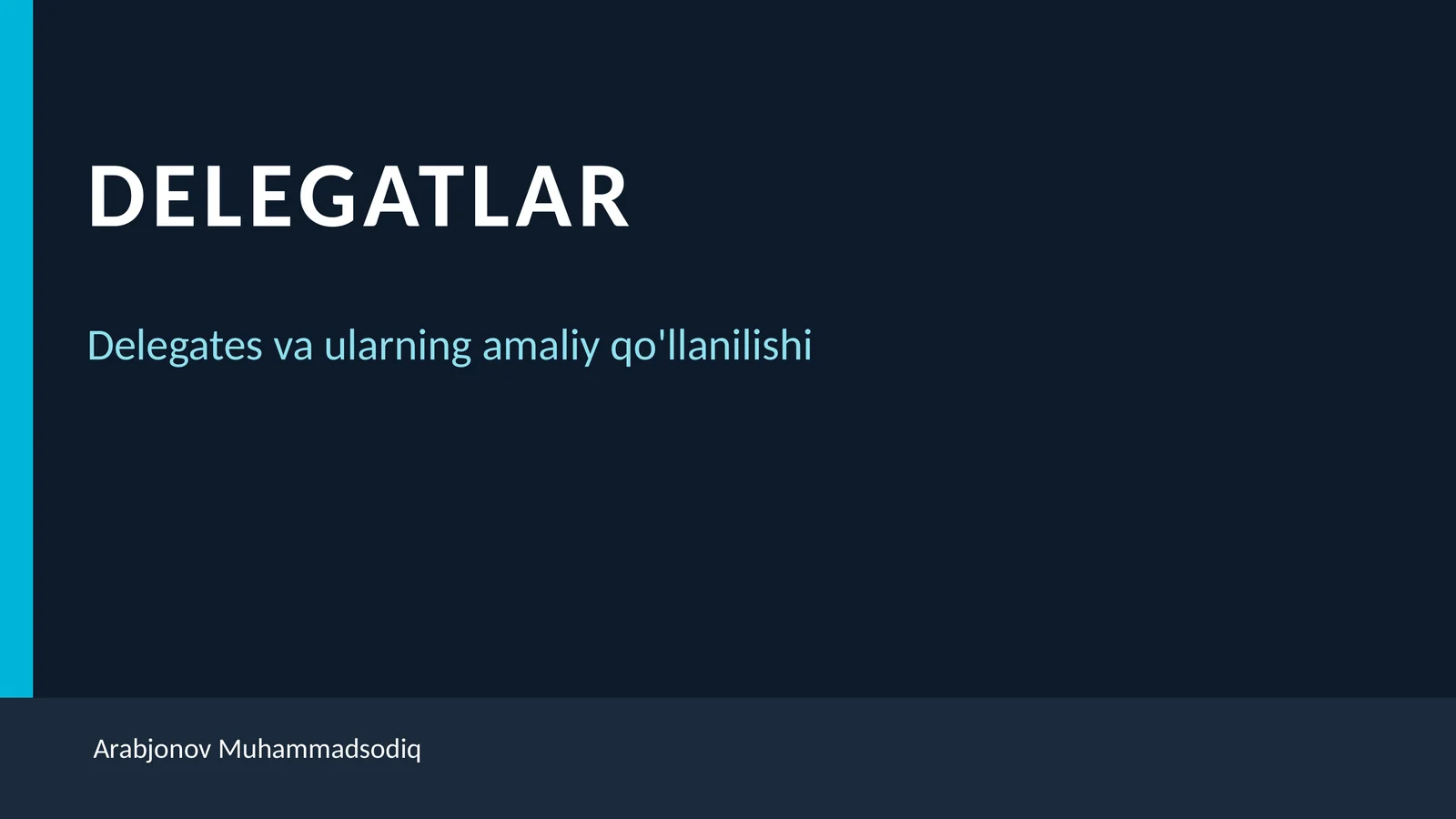 C# deledatlar (delegates)