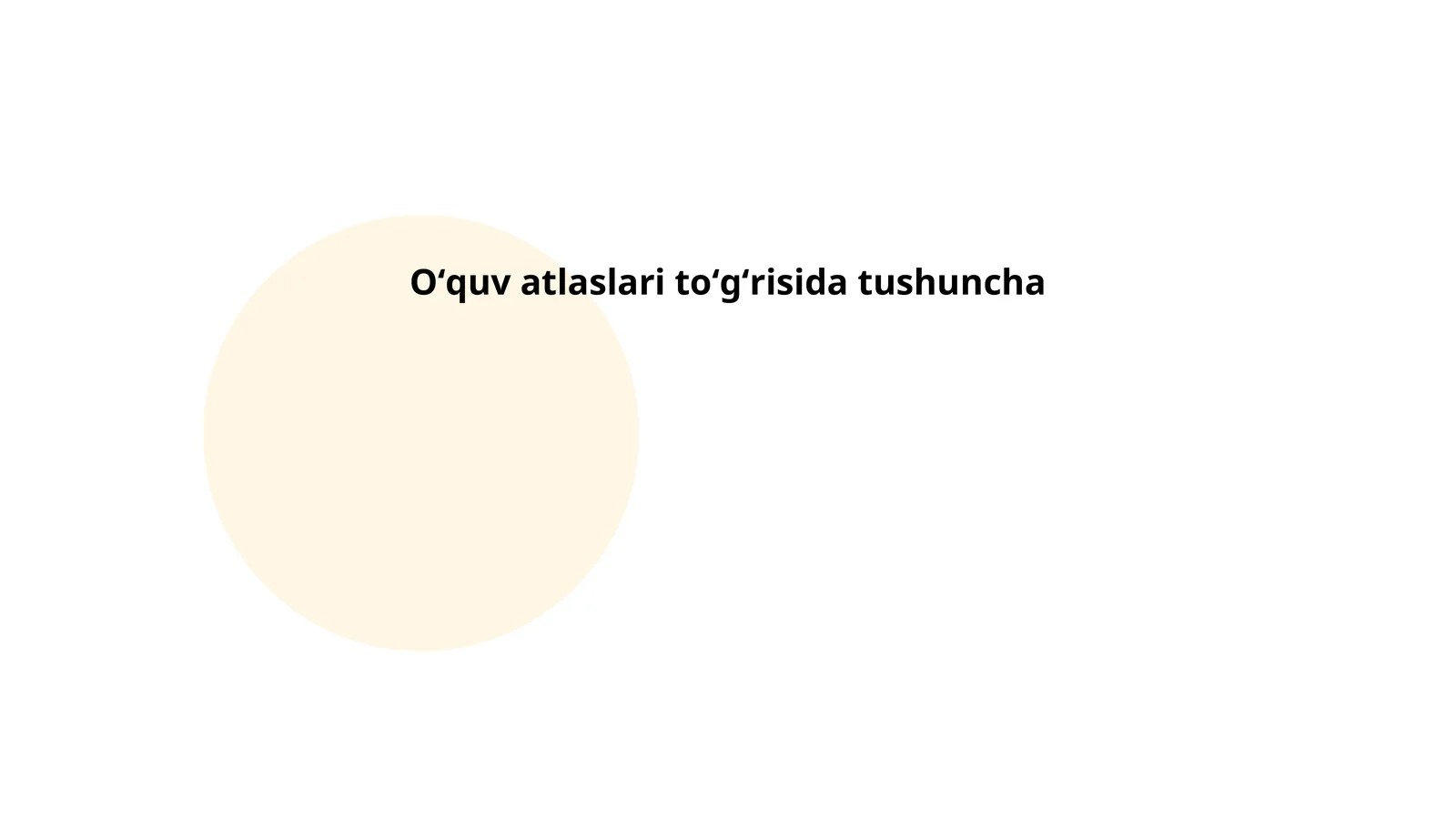 Oʻquv atlaslari toʻgʻrisida tushuncha