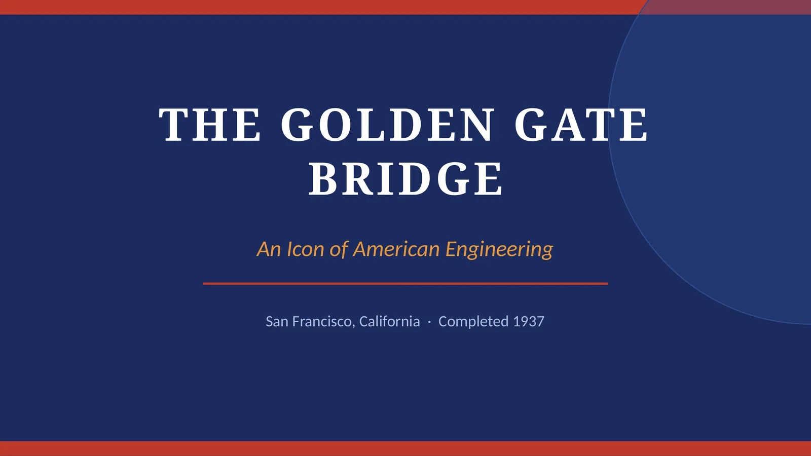 The golden gate bridge
