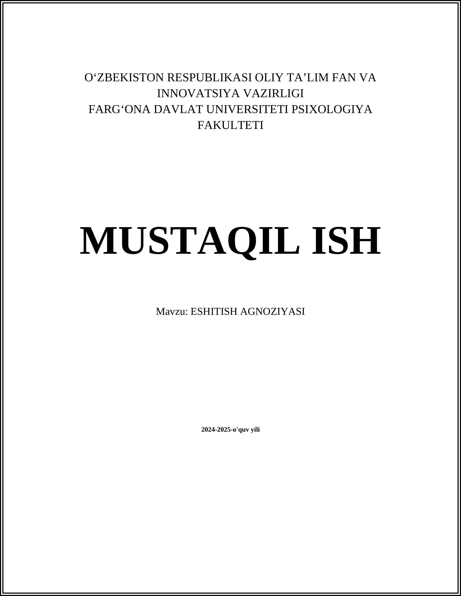 ESHITISH AGNOZIYASI