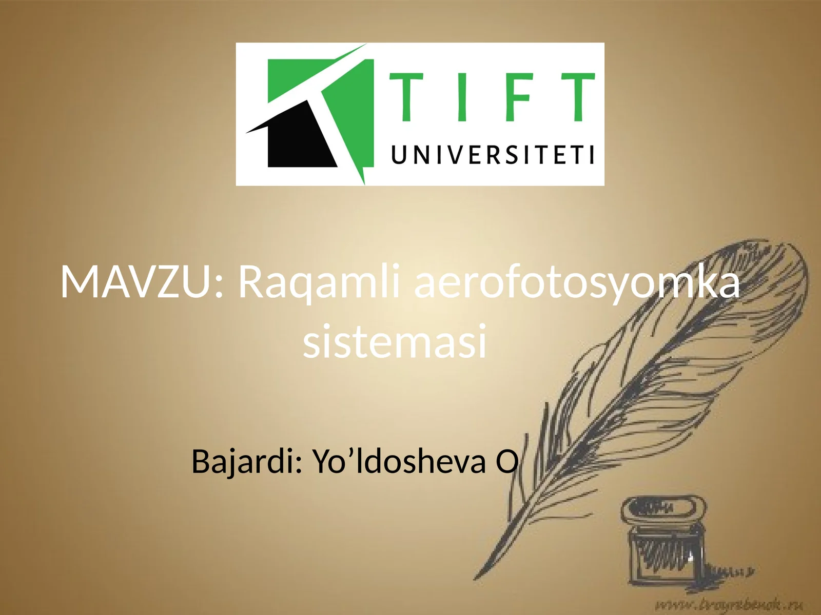 Raqamli aerofotosyomka sistemasi.