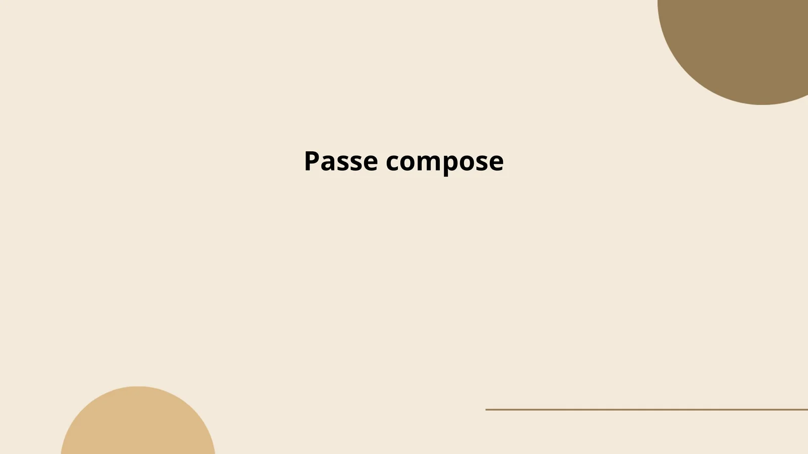 Formation du passé composé