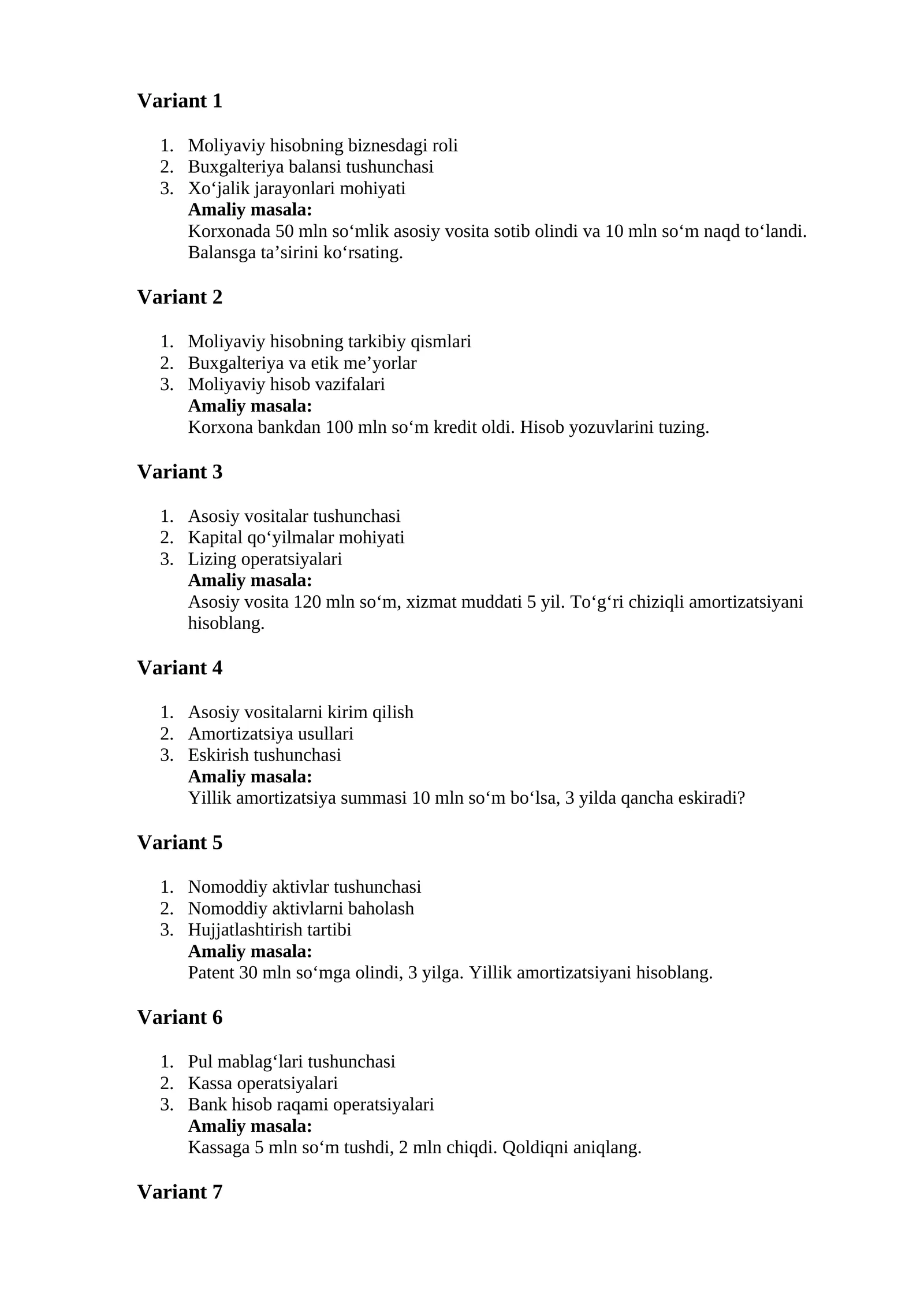 Moliyaviy hosob