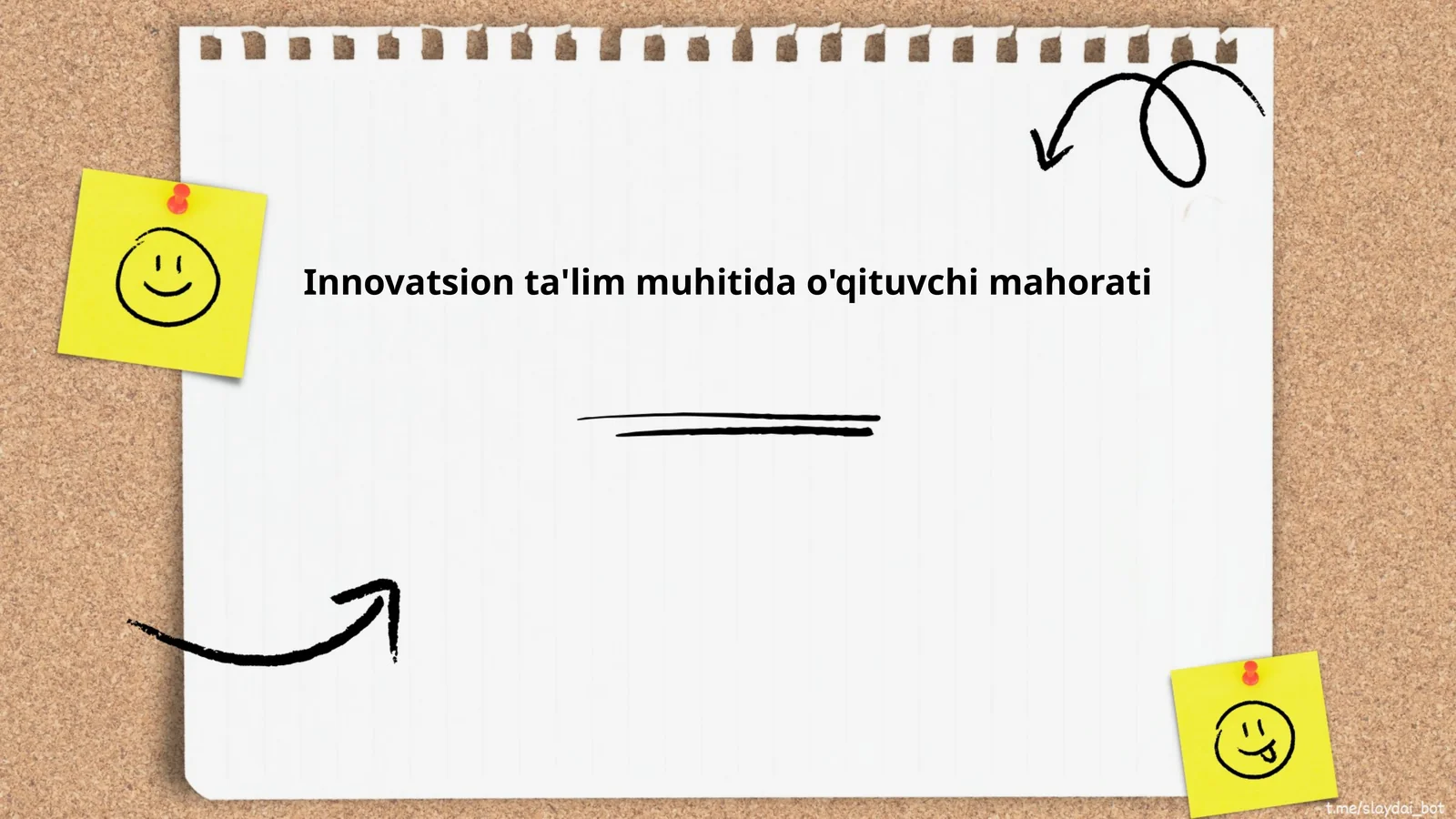 Innovatsion ta'lim muhitida o'qituvchi mahorati
