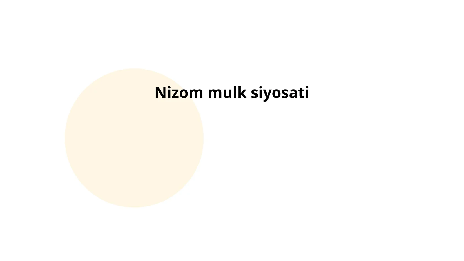 Nizom mulk siyosati