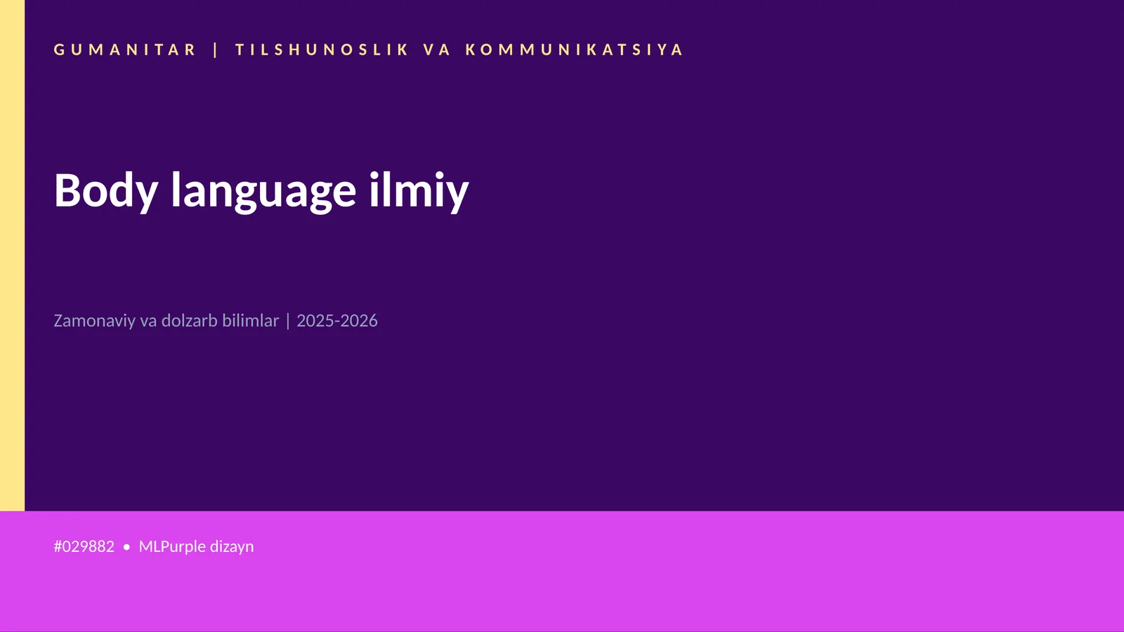 Body language ilmiy