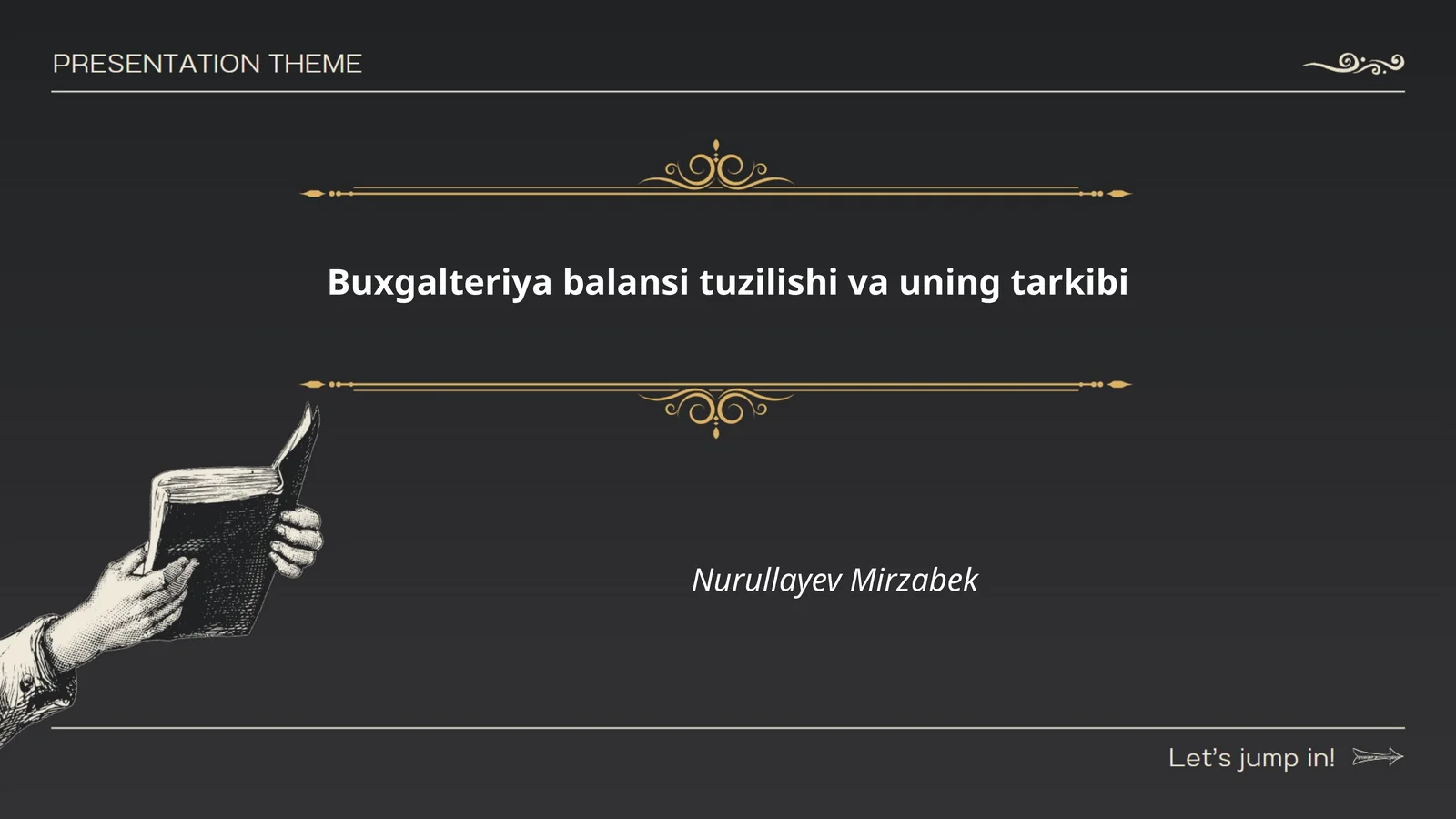 Buxgalteriya balansi tuzilishi va uning tarkibi