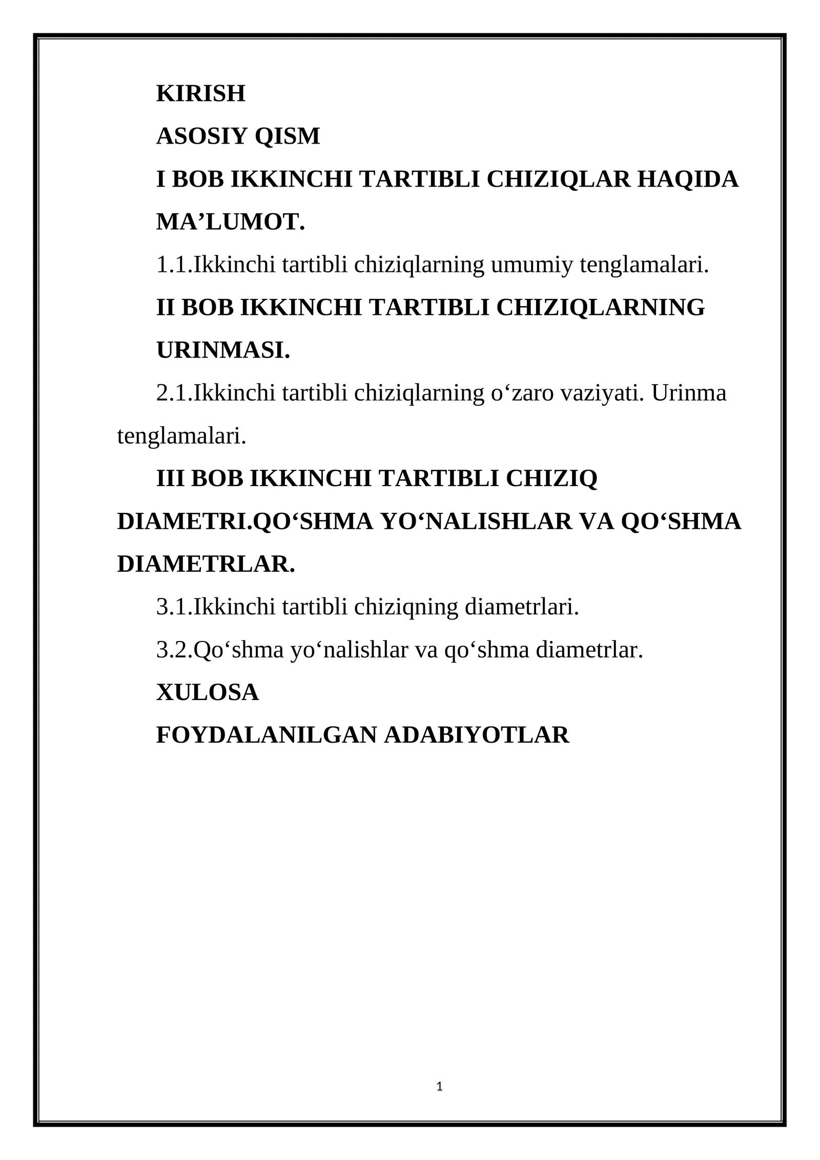 Kurs ishlarining dolzarbligi