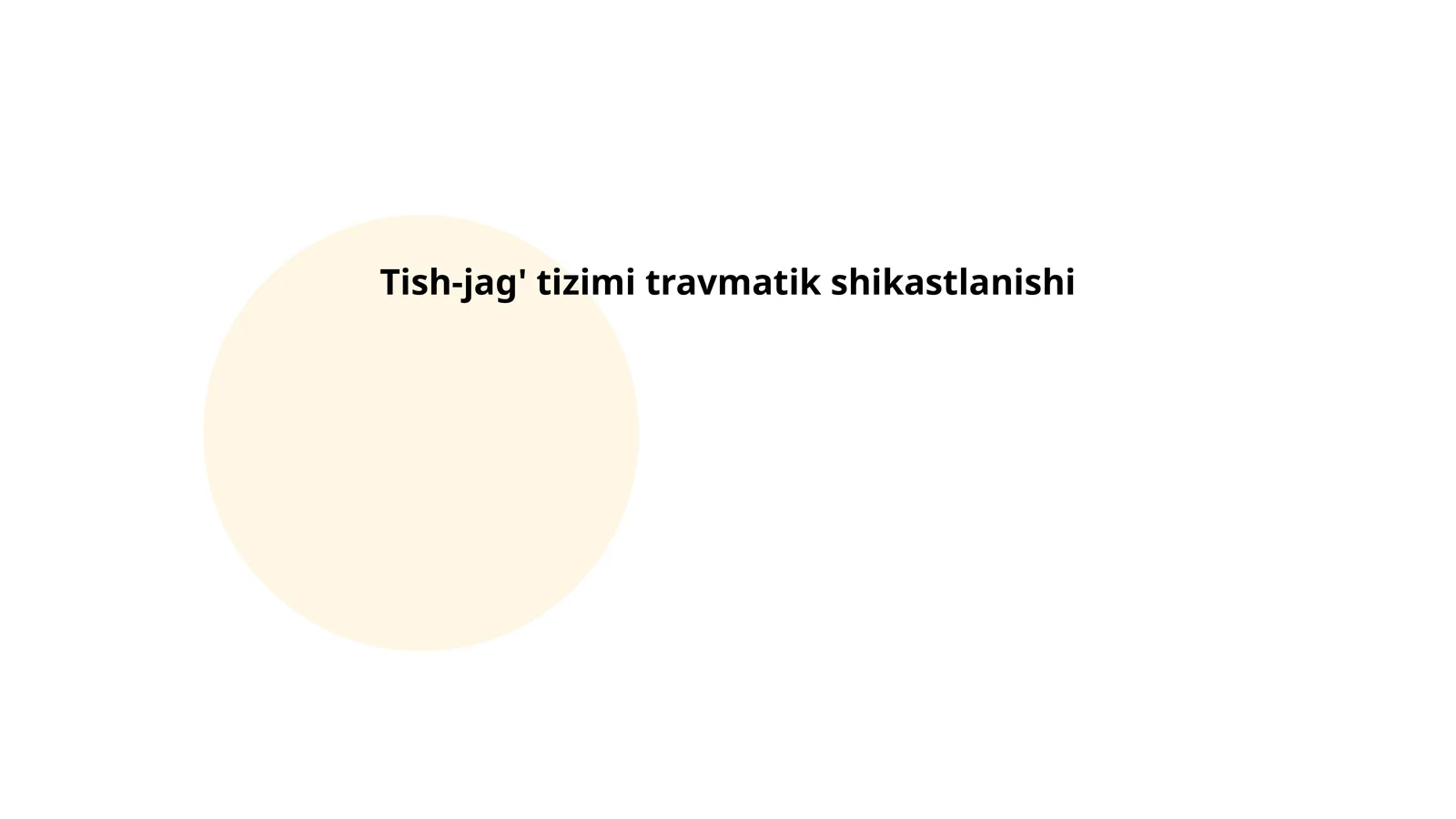 Tish-jag' tizimi travmatik shikastlanishi