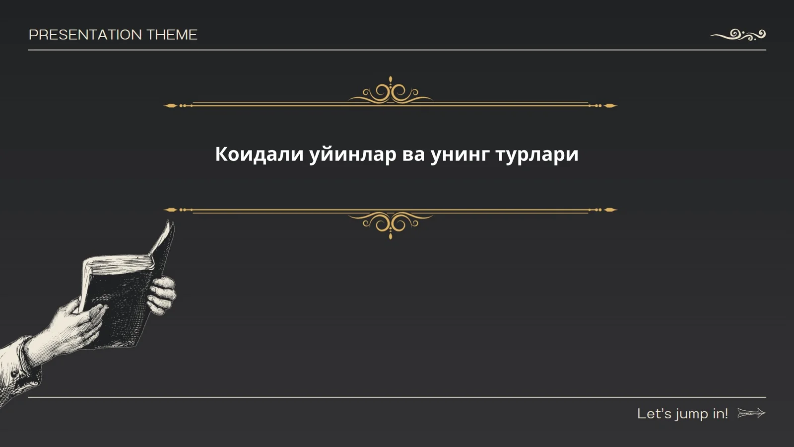 Коидали уйинлар ва унинг турлари