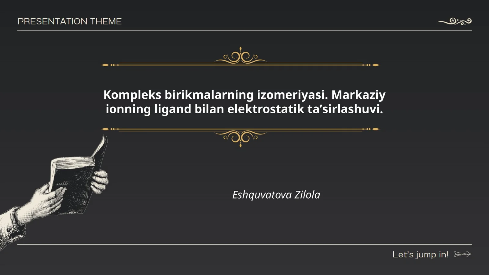 Kompleks birikmalarning izomeriyasi. Markaziy ionning ligand bilan elektrostatik taʼsirlashuvi
