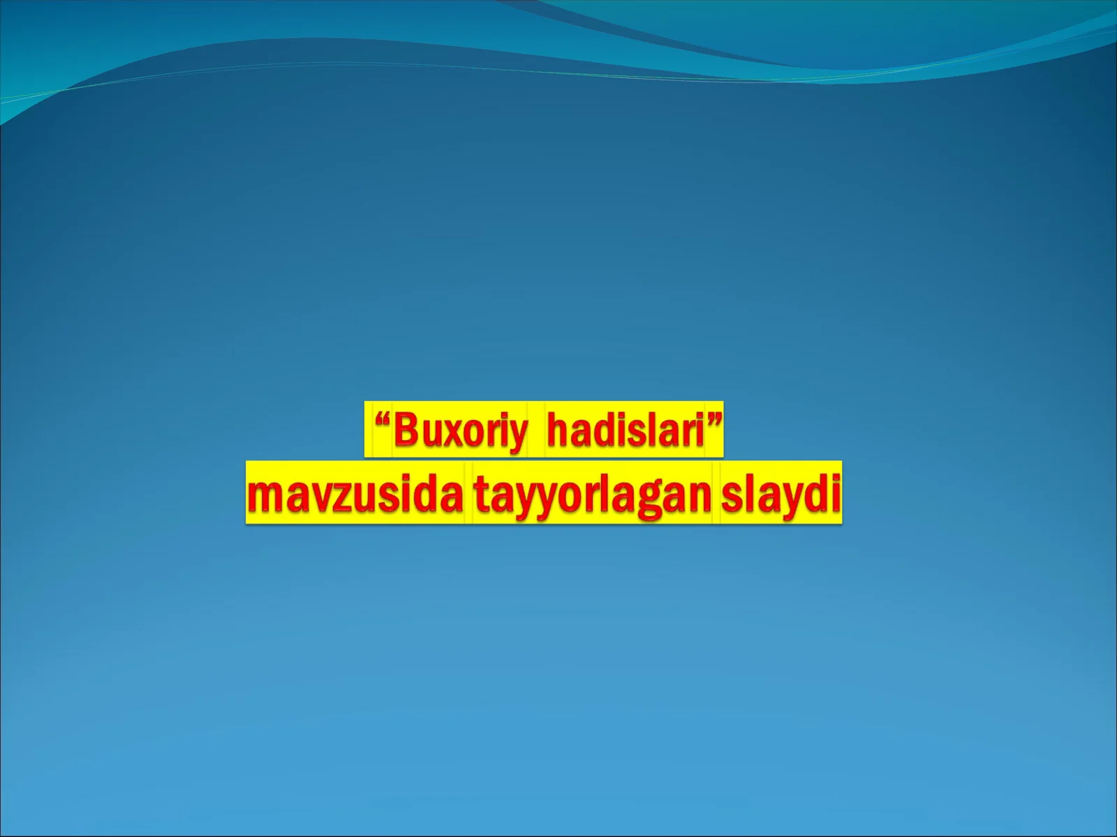"Har bir millatning dunyoda borligini ko`rsatadurgan oinayi hayoti til va adabiyotidur"