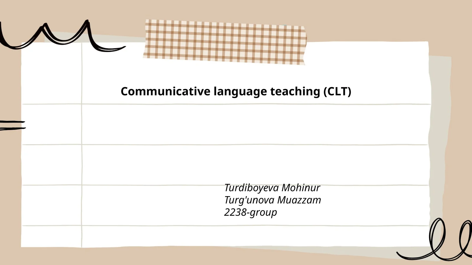 Communicative language teaching (CLT)