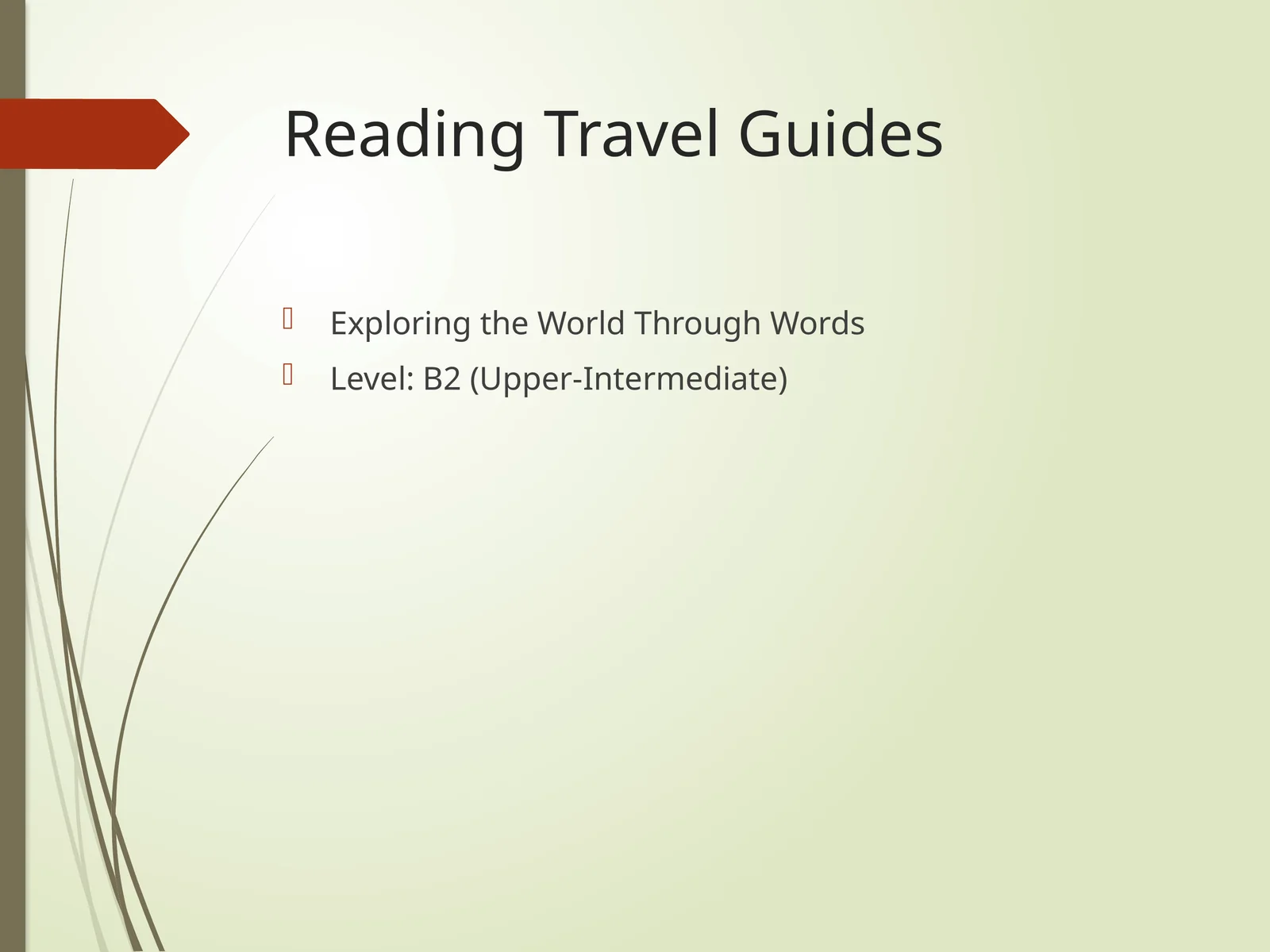 Reading Travel Guides