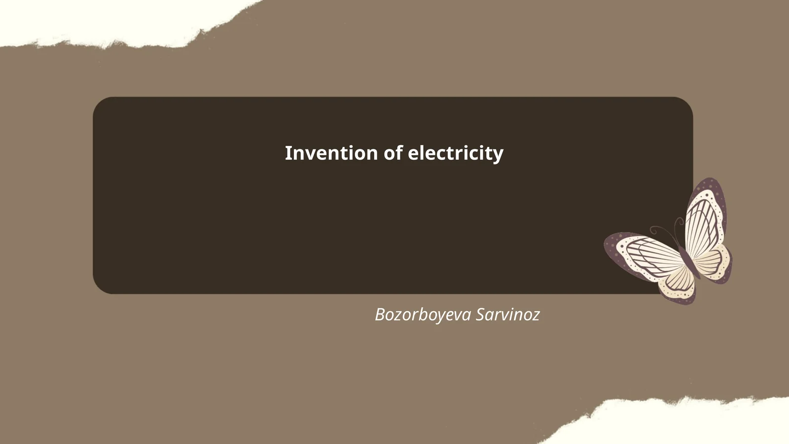 Invention of electricity