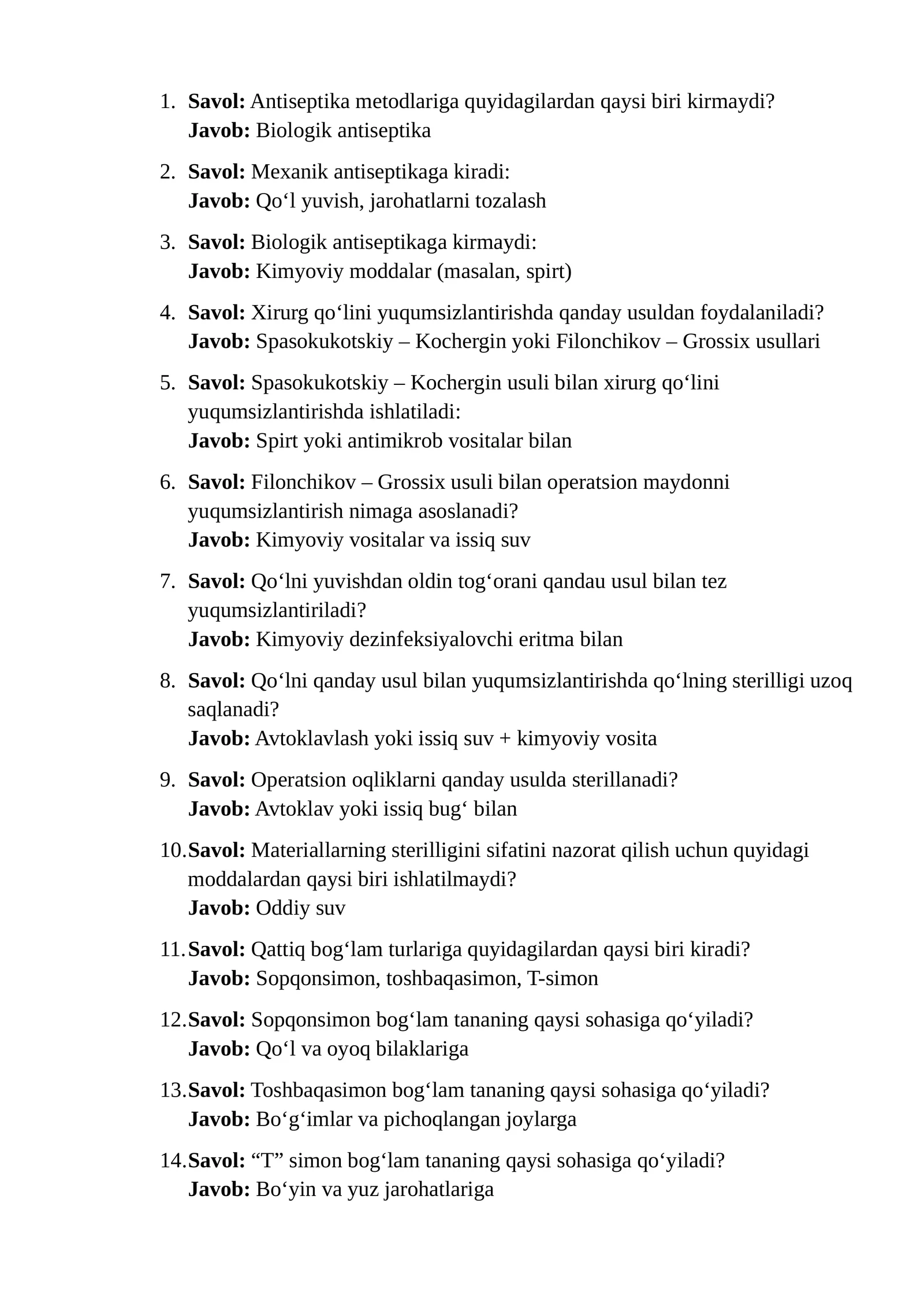 Antiseptika usullari