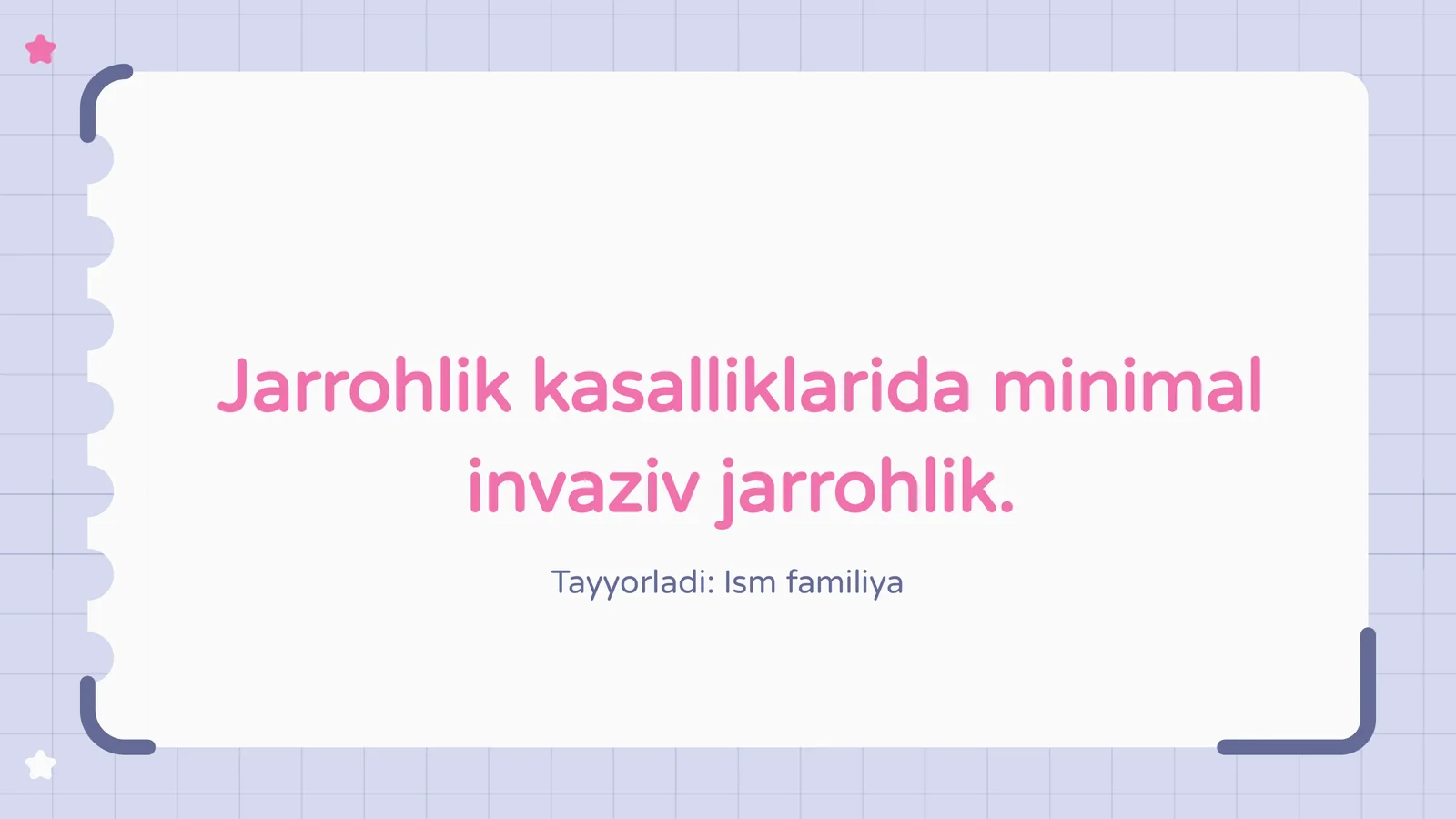 Minimal invaziv jarrohlik