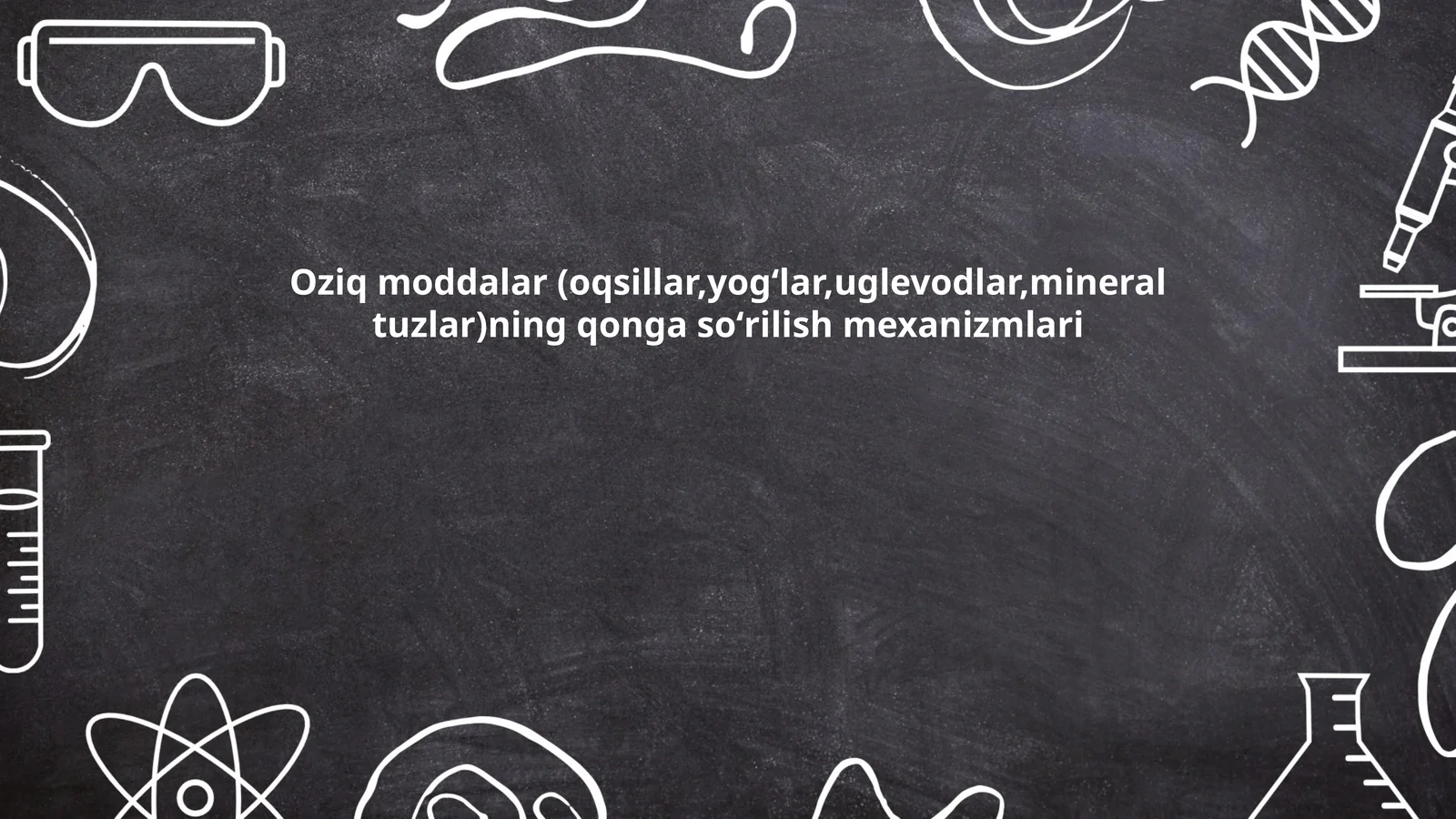 Oziq moddalar (oqsillar,yogʻlar,uglevodlar,mineral tuzlar)ning qonga soʻrilish mexanizmlari