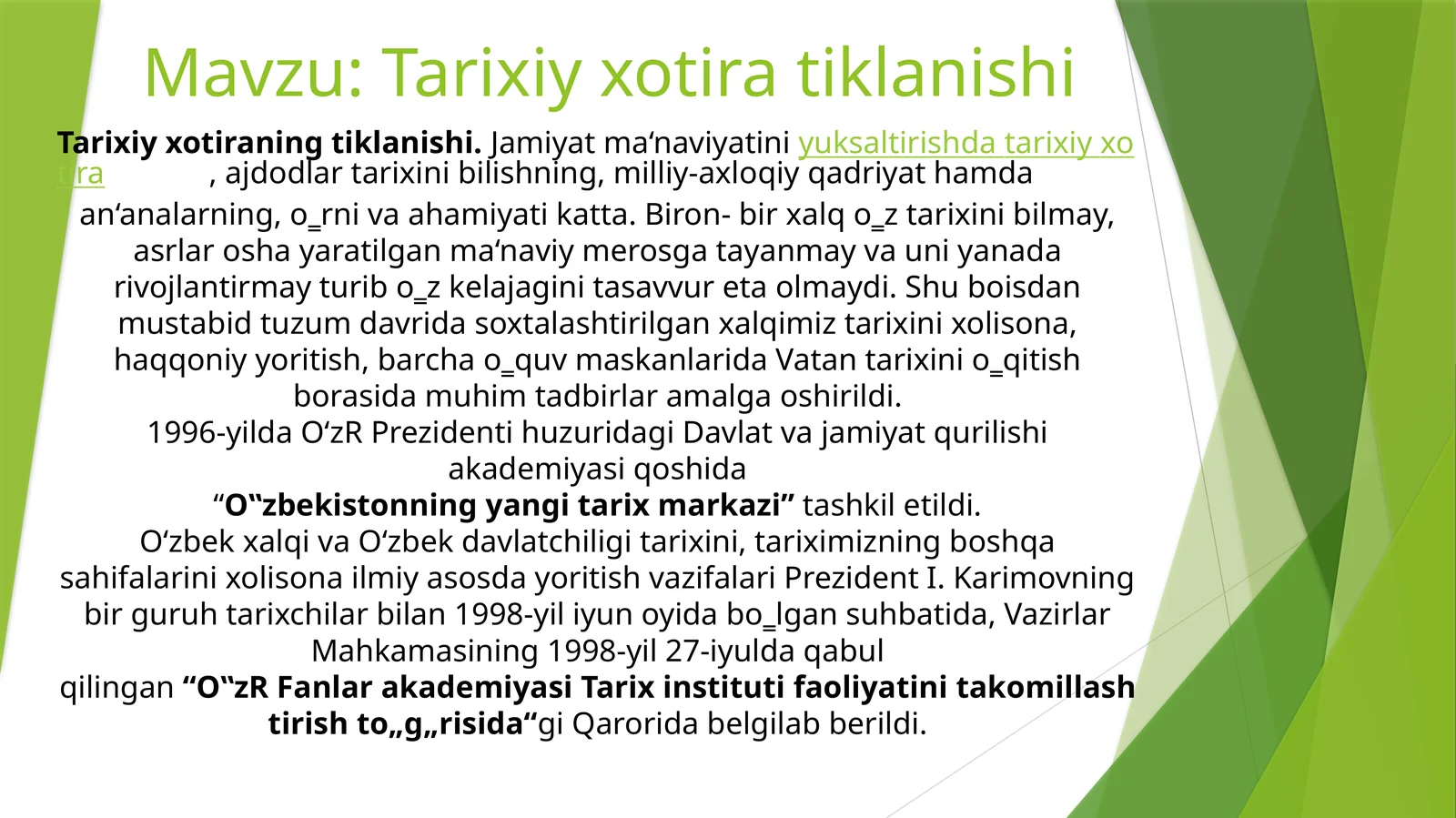 tarixiy hotira
