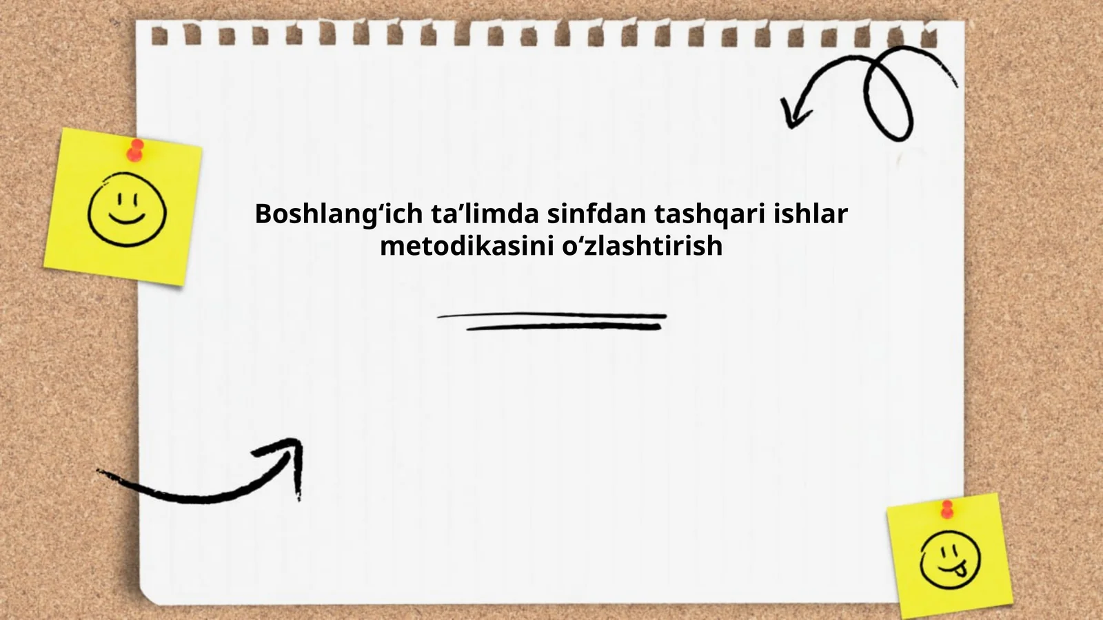 Boshlangʻich taʼlimda sinfdan tashqari ishlar metodikasini oʻzlashtirish