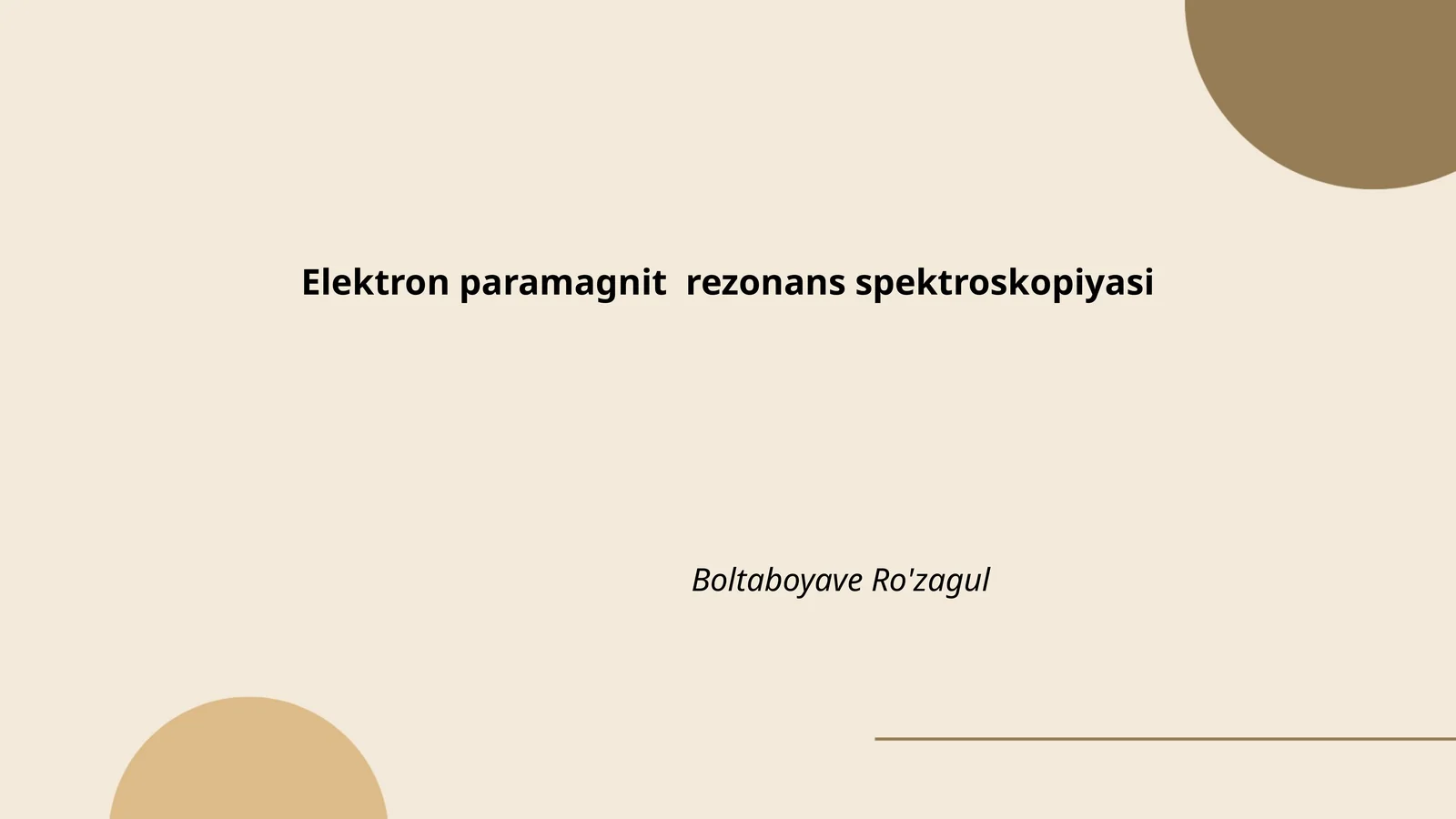 Elektron paramagnit rezonans spektroskopiyasi