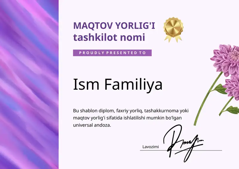 MAQTOV YORLIG'I