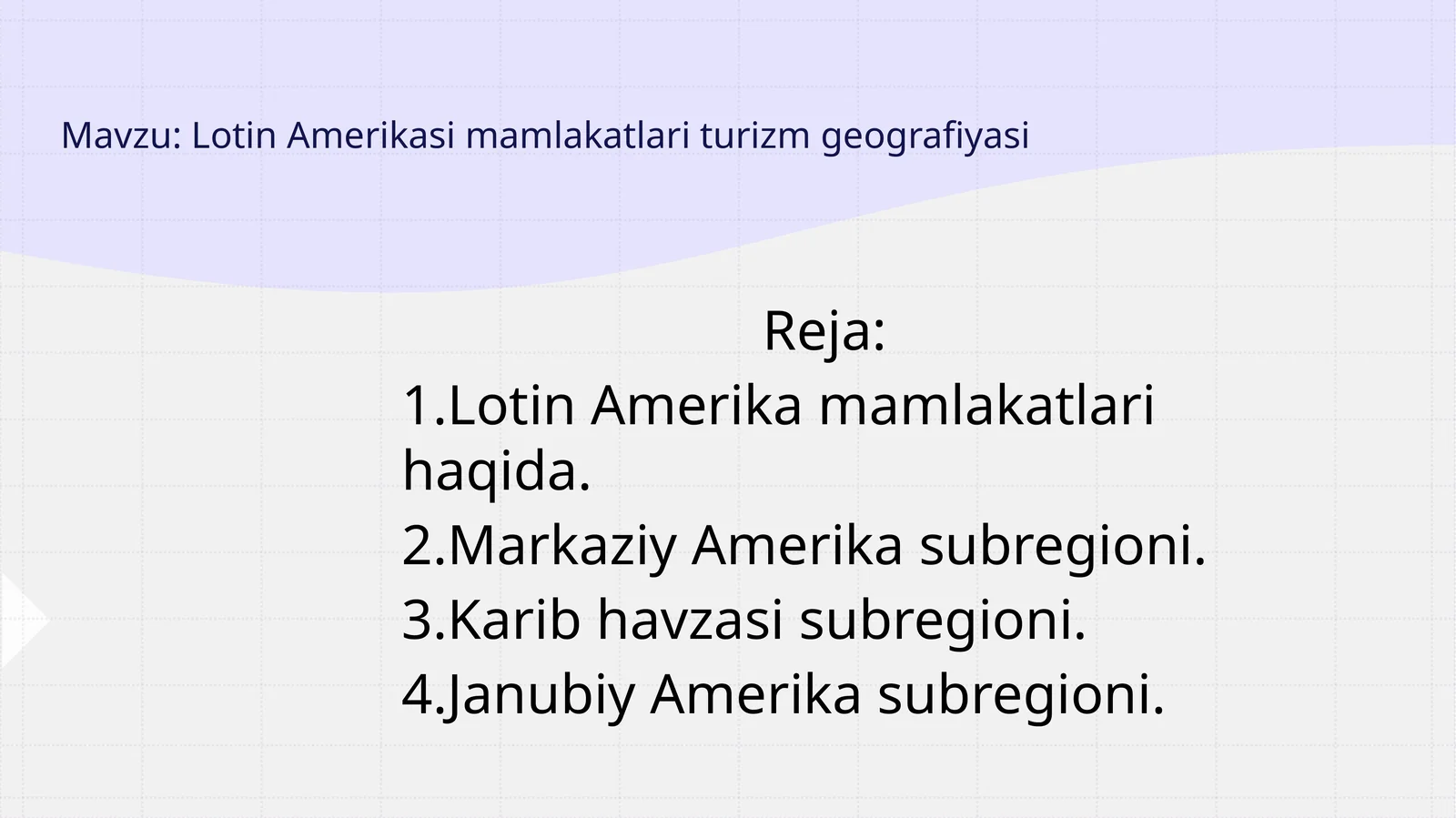 Lotin Amerikasi mamlakatlari turizm geografiyasi