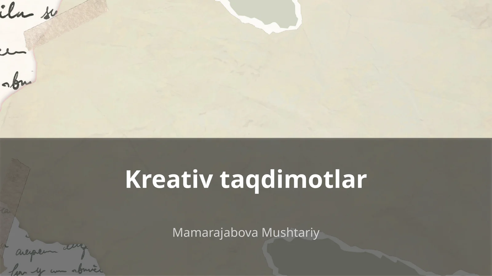 Kreativ taqdimotlar
