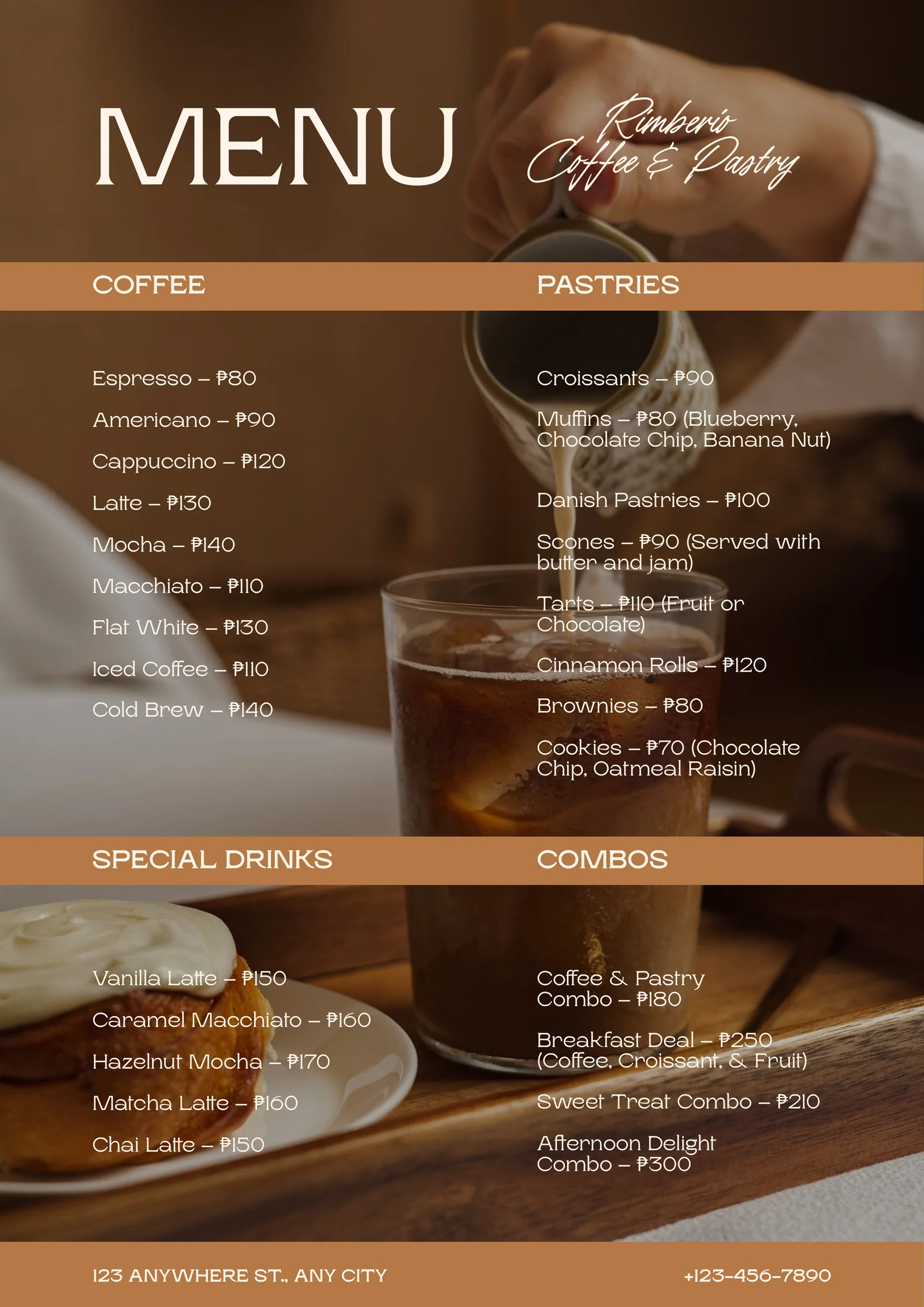 Qahvahona menyusi(PPTX) tahrirlash uchun oson