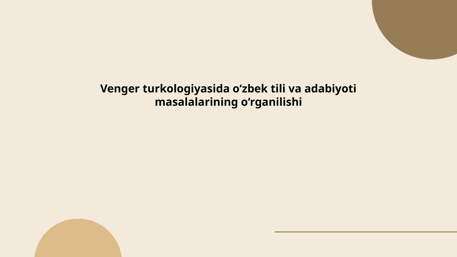 Venger turkologiyasida o‘zbek tili va adabiyoti masalalarining o‘rganilishi