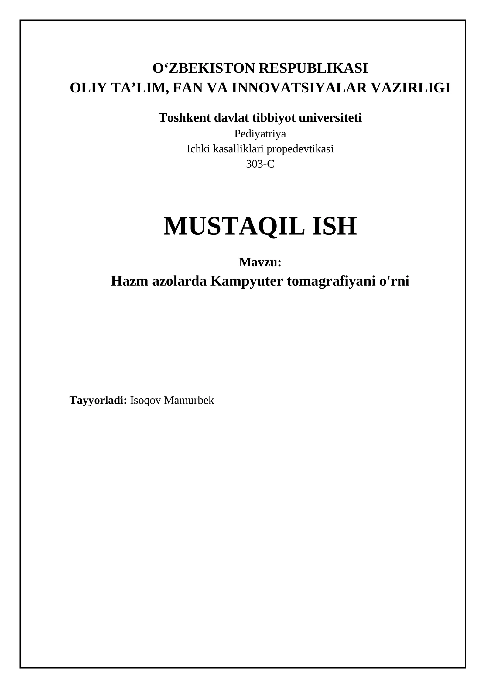 Astmada KTning ahamiyati