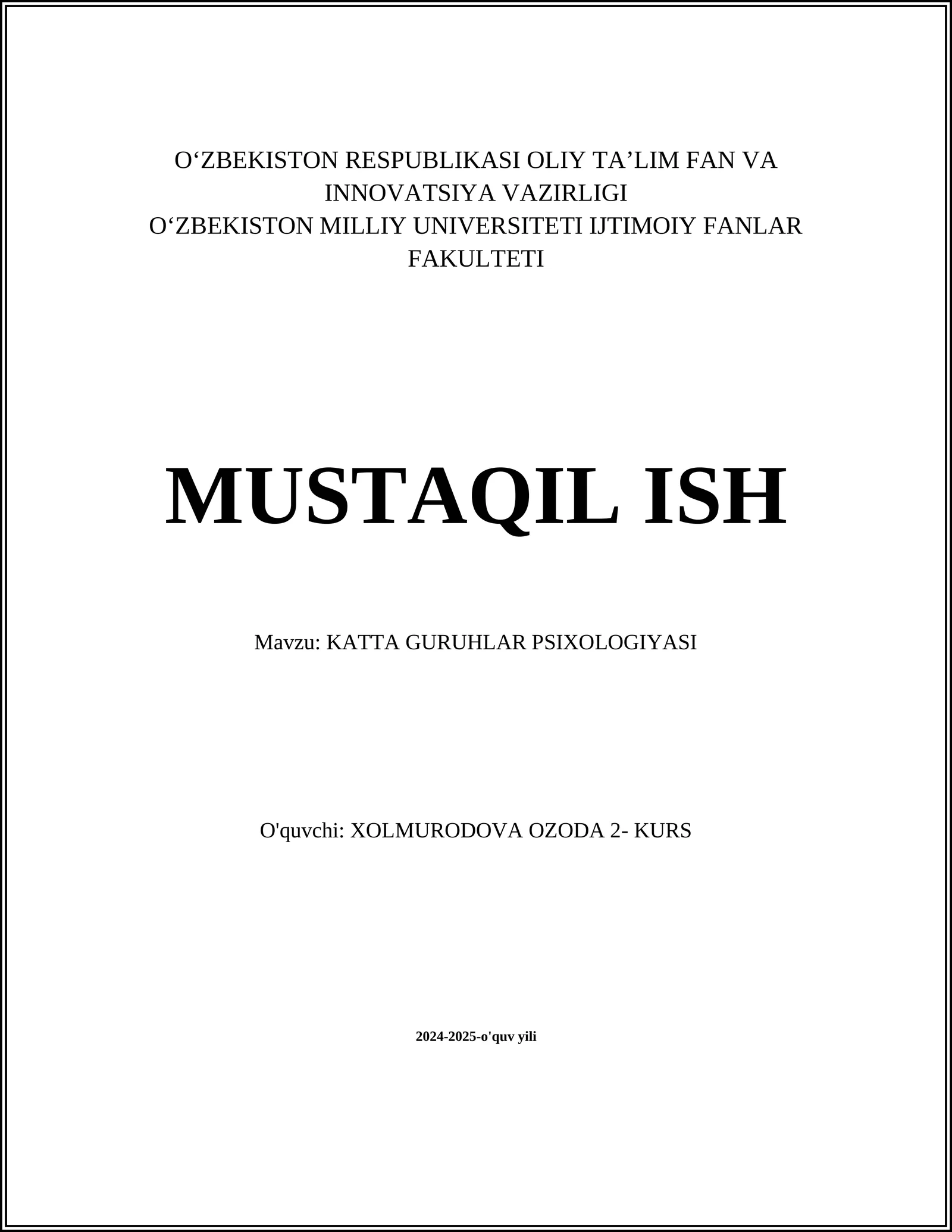 KATTA GURUHLAR PSIXOLOGIYASI