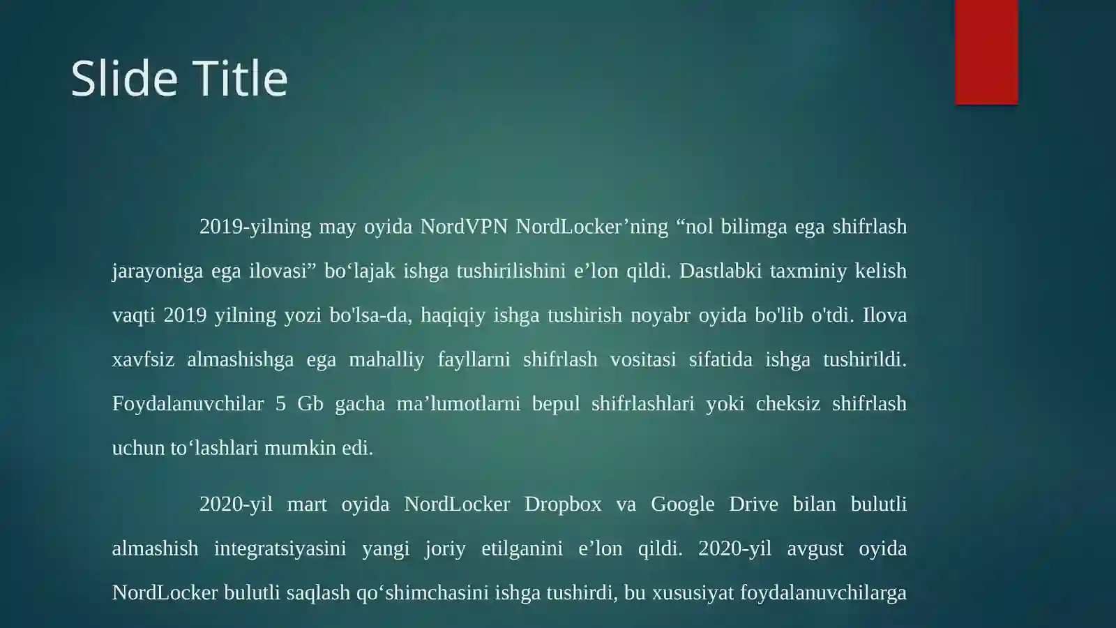 Product slide 2